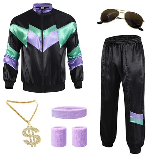 Sparkle Tmax 80-tals träningsoverall, kostym, festmode – kostym, träningsoverall, karnevaldräkt