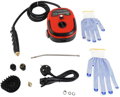 lvifloae Steam Cleaner for Home Handheld Steam Cleaner 2500w High Power 6 Speeds Adjustable Steam Cleaner for Car,Upholstery,Kitchen,Grout Tile Floor Refrigerator (UK Plug)