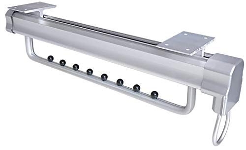 Ausziehbare Kleiderstange/Kleiderbügel mit Aluminium-Gleitschiene/Ausziehbares Kleiderständerregal für den Kleiderschrank - 12 Zoll, 14 Zoll, 16 Zoll, 18 Zoll (Größe: 35,8 cm/14,1 Zoll) (35,8 cm/14,1