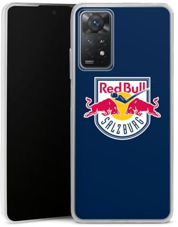 DeinDesign Slim Case extra dünn kompatibel mit Xiaomi Redmi Note 11 Pro 5G Silikon Handyhülle transparent Hülle EC Red Bull Salzburg Offizielles Lizenzprodukt Eishockey