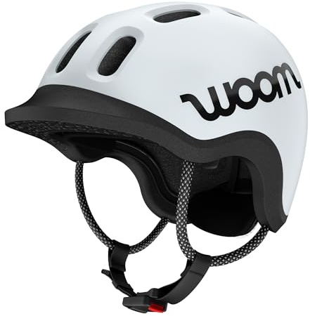 woom Ready Kids' Helmet, Adjustable Pinch-Free Children's Helmet with Reflective Details for Bicycle Riding, Roller Skating & Scooting, for Boys & Girls (Ages 1-14) - Pale Grey - X-Small