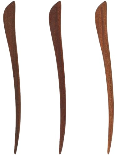 Beebeecraft 3 Pieza de Palitos para el Cabello de Madera de Sándalo Palillos para el Cabello Chinos Japoneses de Madera de Siena Vintage para Mujeres Accesorios para Hacer Moños Hechos A Mano