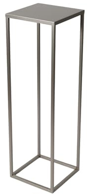 FRAMADO - Pflanzenständer Ferro - 24x24x100cm - Farbe Silber - für Zimmerblumen - Metallregal - Dekorativer Tisch - Blumenständer - für Zimmerecke, Wohnzimmer, Balkon