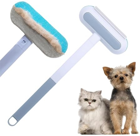 Pet Hair Remover, 4 in 1 Multifunctional Carpet Pet Hair Remover Dog Cleaning Brush Multipurpose Clothes Brush for Carpet Clothes Couch Glass Cars Gift For All (H)