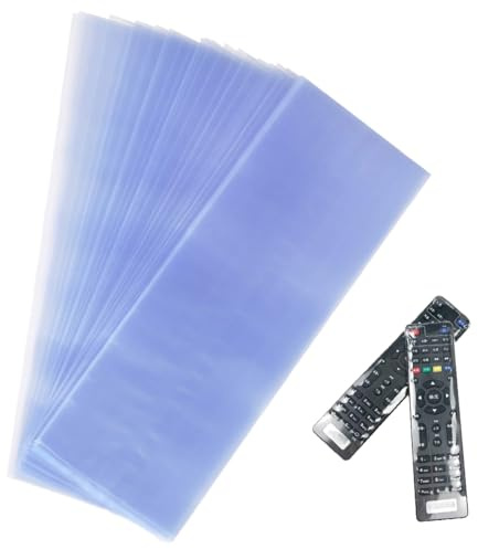 JUGUTA 50 Piezas Película Termorretráctil Transparente Para Funda Mando Tv,Funda Mando Tv,Funda Protectora Para Mando A Distancia,Bolsas Retráctiles Para Control Remoto De Tv Contra Polvo