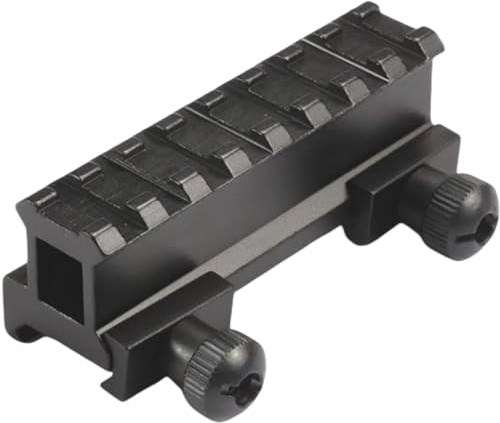 Gexgune 20 mm Picatinny-Riser-Montage, 0,83 Zoll Optik-Höhenerhöhung für Zielfernrohr und Leuchtpunktvisier, 8-Slot-Montageadapter aus Aluminiumlegierung