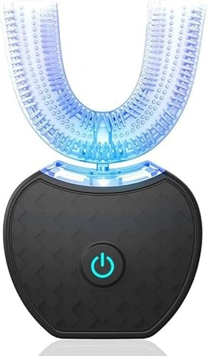Cepillo De Dientes Sonic Brush V5, Limpieza Automática De 360°, Eléctrico Ultrasónico Inalámbrico for Niños Y Adultos, Cabezal De Silicona De Grado Alimenticio(Black)