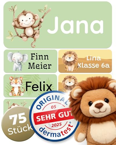 200+ Designs: Einhorn bis Monstertruck [MADE IN GERMANY] Namensaufkleber Kinder Kleidung - Dermatologisch getestete Namensaufkleber Schule - 100% aus Deutschland Namensetiketten Schule