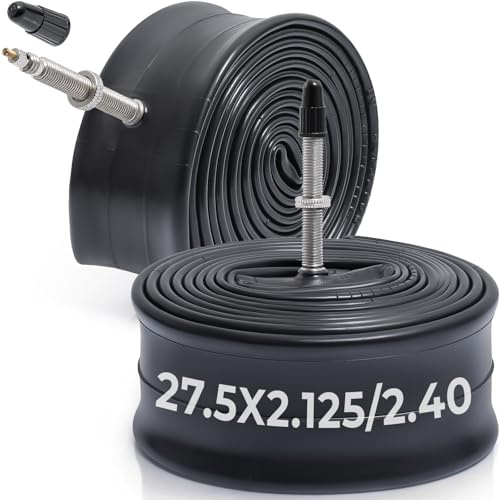 MetersGod 2Pcs Fahrradschlauch 27.5 Zoll 27.5x2.125/2.25/2.30/2.35/2.40 mit FV48mm Valve Presta-Ventil, 52/62-584 Schlauch - Kompatibel mit Straßen/City-Bike/Mountainbike