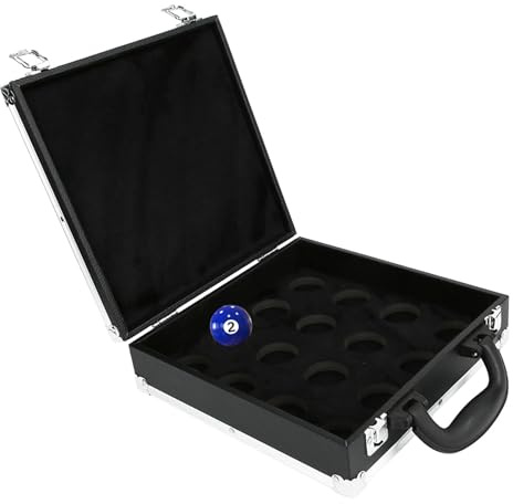 Jelquix Billiard Balls Storage Box Lightweight Carrying Handle Billiards Players (1 Pack)