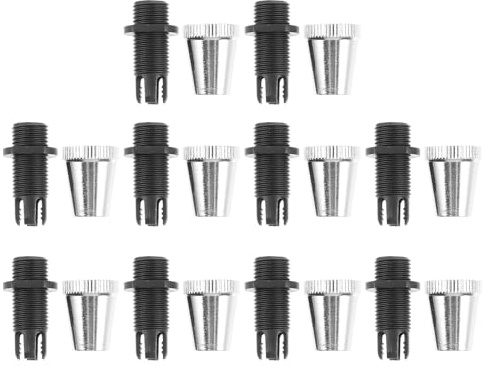 UKCOCO 10 Pcs Chrome Thread Cable Grips Lockers Cable Fixing Clamps for Hanging Ceiling Lights DIY Wiring Connectors Strain Relief Cord Clips for Home Lighting