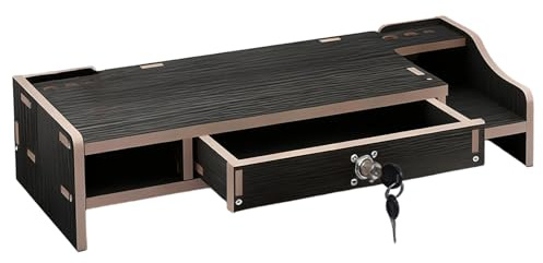 Générique Support Surélevé pour Ordinateur De Bureau - Étagère De Rangement De Bureau en Bois, Support D'ordinateur | Ergonomique en Hauteur, Rangement Multifonctionnel pour Ordinateur Portable