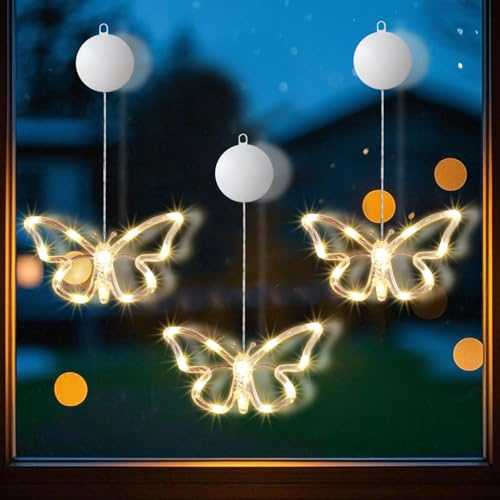 3 Stück Lichterkette Ostern, Frühlingsdeko LED Fenster Licht mit Timer, osterdeko Zum Aufhängen Osterdeko Led Lichterkette Für Fenster Deko (E)