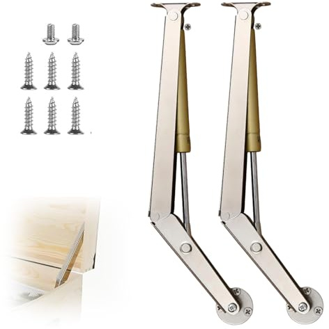 2 Stück Deckelstützscharniere 200N, Softclose Klappenbeschlag Gasdruckfeder mit Schrauben, Gasdruckdämpfer Klappenhalter für Schrank, Küchentür, Spielzeugkiste, Kleiderschrank und Hängeschrank
