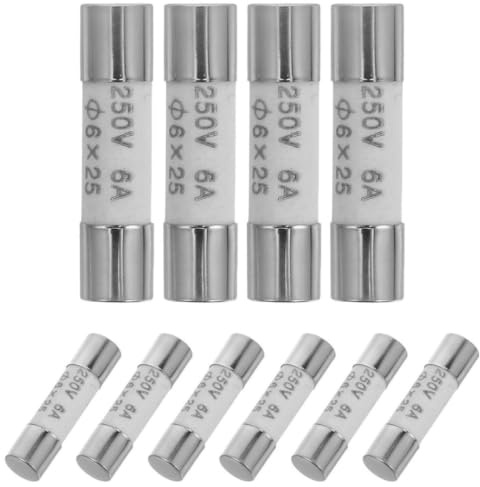 Generic Multimeter Fuse Tubes Heat Resistant Easy Replacement and Replacement 20pcs Ceramic Silver Colour for Digital Multimeter Suitable for Homes and Factories