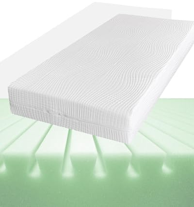 Doctorsleep Medidoc 7 Zonen Kaltschaum Matratze 17,5 cm mit Bezug Milano, Größe 100x200 cm, Härtegrad 1, Öko-Tex Standard 100 Zertifiziert