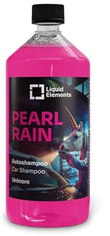Liquid Elements Pearl Rain Autoshampoo 1L, Einhorn (Zuckerwatte) | Autoreiniger entfernt hartnäckige Verschmutzungen, greift Wachse & Versiegelungen nicht an, ergiebiges Konzentrat