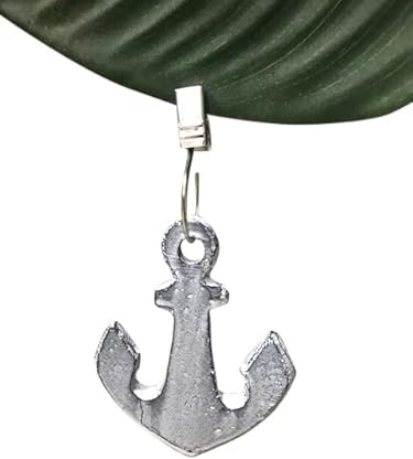 4 STK Tischdeckenbeschwerer Anker Gußeisen grau antik extra schwer Shabby Chic Tischdeckenklammern maritim Gewichte schwer Tischdecken Tischtuchbeschwerer 8cm Ankerdeko
