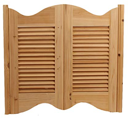 LIANGLIANG Saloon Persiennes Porte Battantes Bar Restaurant Volets Bois Massif Double Porte Fermeture Automatique Intérieur Couleur du Bois Décoration, Taille Personnalisable