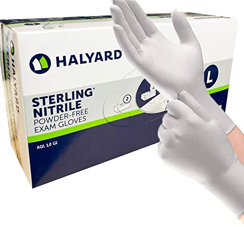 Omnitex 200pk Sterling Grey Nitrile Gloves | EN455, EN374 Medical Grade | AQL 1.5 | Disposable Powder Free Non Sterile Gloves, Ambidextrous | Latex Free | Food Safe (Small (Box 200))