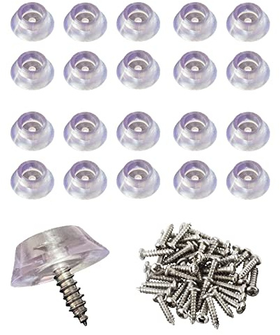 20 Stück Möbelfüße gummipuffer, Gummi-Schneidebrettfüße mit Schrauben 0,75 für Audio Stühle Schneidebrett, Möbel, Elektronik und Anwendung