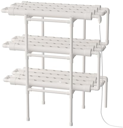 KEESUNG Hydroponic Grow Kits, 108 Plant Sites 3 Layer Vertikale Konstruktion Plant Vegetable Hydrokultur Garten Terrasse Hydroponische Anzuchtsets Systeme für Gemüse,Blumen