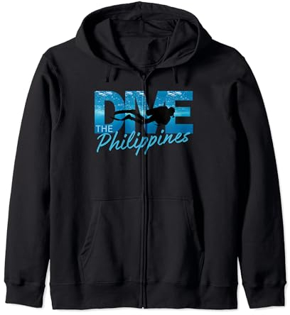 Tauchen Sie auf den Philippinen Tauchausflug Diver Tee Kapuzenjacke