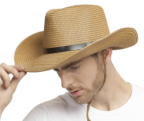 IBLUELOVER Panama Strohhut für Herren Damen - Anti-UV Sonnenhut mit Breiter Krempe, Atmungsaktiv Roll Up für Strand, Outdoor, Vintage Havanna Jazz Stil - Perfekt für Reisen und Urlaub