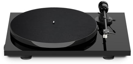 Pro-Ject E1 AT3600L Phono Turntable with Internal Phono Preamp - Plug & Play, AT3600L Element, Resonance Limiter - Black