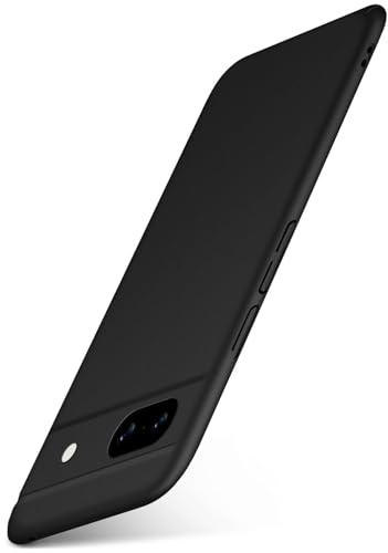 moex für Google Pixel 8a Hülle Ultra Dünn, Schutzhülle mit erhöhtem Kameraschutz, Slim Cover Hardcase Backcover, Dünnste Handyhülle Minimalistisch Alpha Case, Matt Schwarz