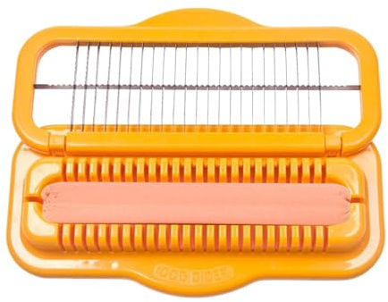 Hot Dog Cutter, Banana Slicer, Comfortable Ham Cutter, Stainless Steel Strawberry Cutter Slicer, Ergonomic Egg Slicer Kitchen Gadgets for Bananas, Hard Boiled Eggs