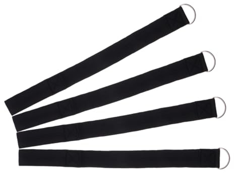 Baby Stroller Wrist Strap 4pcs Black Neoprene Iron Hand Leash | Secure Attachment for Stroller Use, Compact Pack of Four, Suited to Parents and Baby