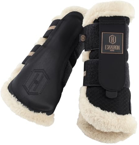 Eskadron Heritage Gamaschen Mesh Fauxfur, Farbe:Black, Größe:M