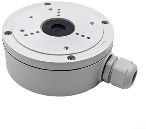 BlissfulAbode Dome-Kamera Anschlussdose 1280S Aluminium Legierung Innen Außen Montagebox Wetterfest Schnelle Installation Kabelmanagement Vielseitig Einsetzbar Verbesserte Schutz 135X135x52mm Grau