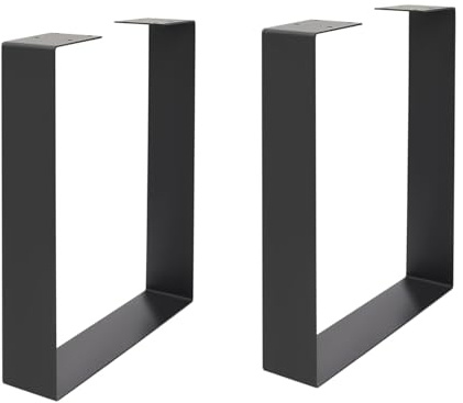 2 stück Tischbeine, Tischgestell Metall, Tischuntergestell Couchtisch Beine aus Kohlenstoffstahl, Tischkufen für Couchtisch, Esstisch, Sitzbank, Möbelfüße Tischuntergestell (Schwarz, 40 x 43 cm)