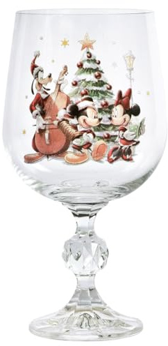 Fyrklövern Micky, Minnie & Pluto Allround-Glas Disney, 450 ml, Kristallglas, Winter-Kollektion