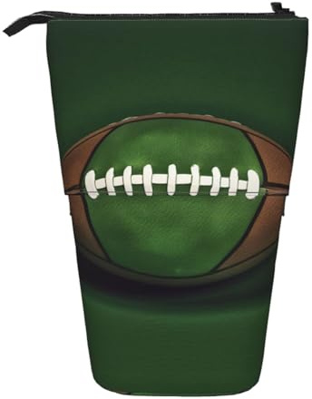 Federmappe mit einziehbarem Fußball-Design, einfach zu bedienen, verstellbare Größe nach Bedarf, Schwarz , Einheitsgröße, Schulranzen