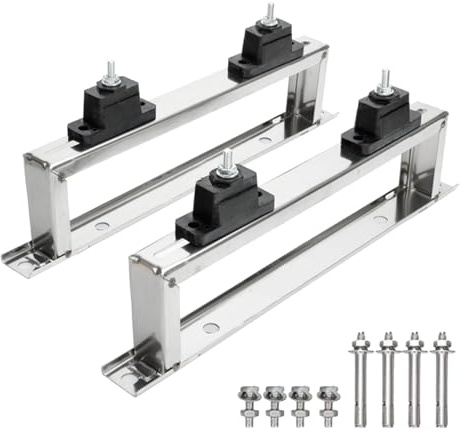 Soporte Aire Acondicionado Exterior, Soporte para Minisplit, Base de Suelo con Almohadilla Amortiguadora, Acero Inoxidable 304(40cm/16in)