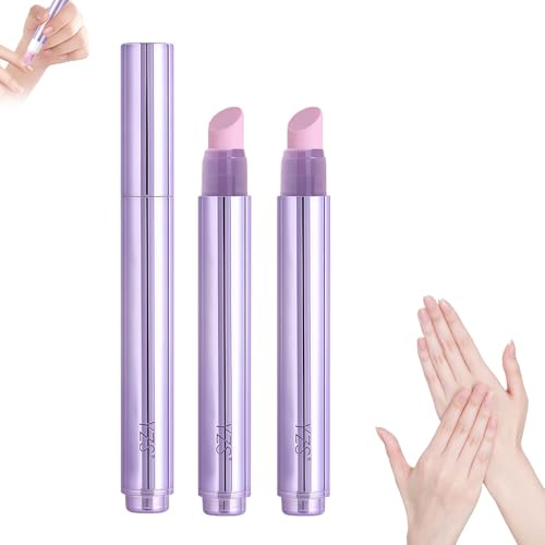 Yamobi Lot de 2 stylos 3 en 1 pour enlever les cuticules, stylo à huile pour ongles avec pointe en céramique, coupe-cuticules pour ongles suspendus, ongles endommagés