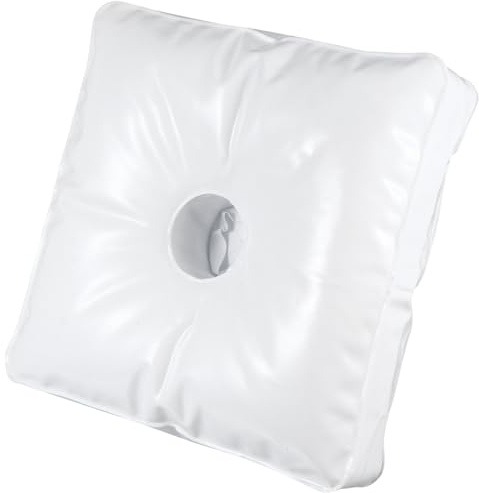 OSALADI Base D'injection d'eau PVC Blanche 29x29x5 Cm pour Pied de Parasol Extérieur, Leste Coupe-Vent Renforcé, Accessoire Stable pour Parasols de Jardin et Plage