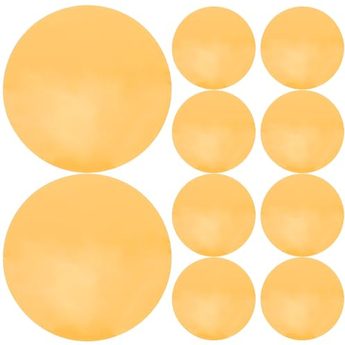 DOITOOL Pellicola Diffusore di Luce Autoadesiva 10 Pezzi Foglio Plastica Filtro Luce Calda Tondo 12cm per Lampade LED e Faretti per Illuminazione Ambientale e Atmosfera Relax