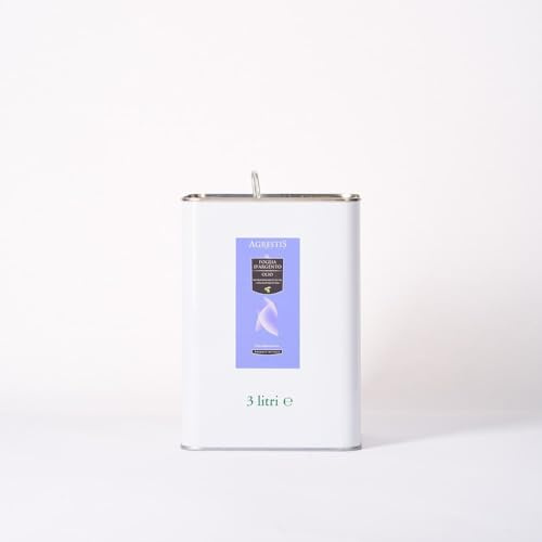1 x 3 L - Foglia D’Argento - Olio Extravergine di Oliva - Estratto a Freddo - Prodotto Tipico Siciliano - Latta da 3 L - Agrestis
