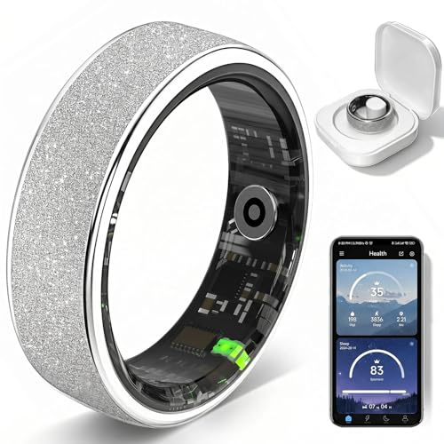 Smart Ring for Men & Women,Fitness & Sleep Tracker with Heart Rate(S7) | Step and calorie tracking,remote camera control—view your data without a subscription