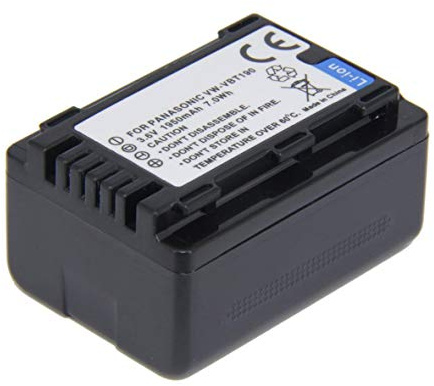 Amsahr Digital Replacement Battery for Panasonic VW-VBT190, HC-V Series HC-V110, HC-V130, V160, V180