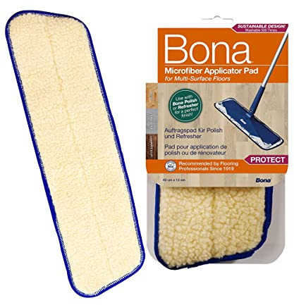 Bona Wischmopp Bezug, Bodentuch, Mikrofaser Auftrags-Pad für Polish und Refresher, Wischwiesel