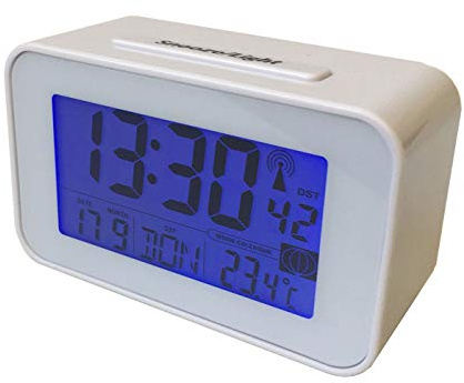 Soytich Funkuhr mit Thermometer Funkwecker Wecker in weiß (SN4491Weiß)