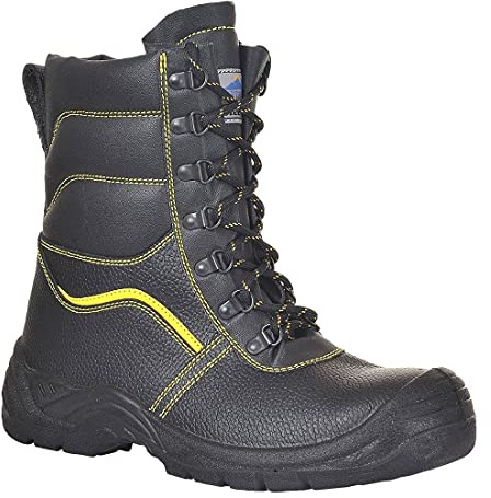 Steelite - Botte de Sécurité Protection Tige Haute Fourré Travail Extérieur FW05 - Noir, FR 41