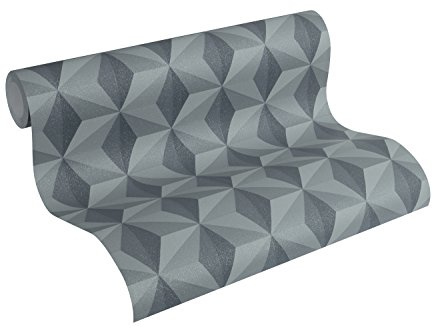 A.S. Création Vliestapete Life 4 Tapete in 3D Optik grafisch 10,05 m x 0,53 m schwarz Made in Germany 962552 96255-2