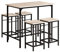SoBuy Breakfast Bar Table and Stools Set 5-Piece Kitchen Dining Set with High Table & 4 Stools Space Saving Compact Bar Furniture for Small Kitchens and Flats OGT11-N