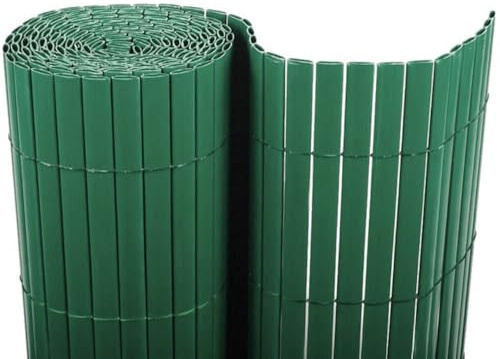 BONERVA | Cañizo PVC | Doble Cara | Valla de decoración Exterior para jardín y terraza (Verde, 2 x 3 Metros)
